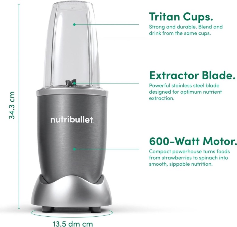 NutriBullet Smoothie Maker 9pc Set Grey photo 3