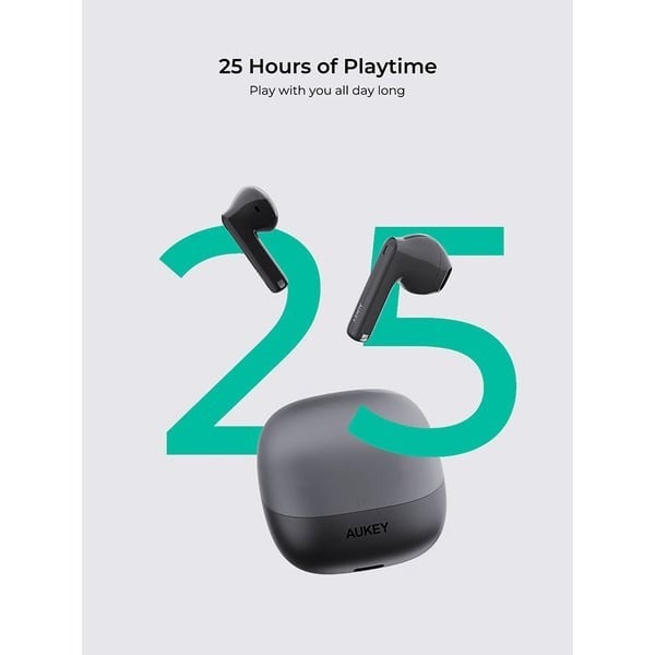 Aukey EP-M4 Move Vibe True Wireless Earbuds, Grey (EP-M4 GRY) photo 3