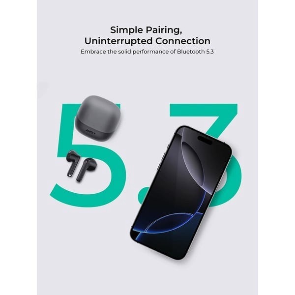 Aukey EP-M4 Move Vibe True Wireless Earbuds, Grey (EP-M4 GRY) photo 4