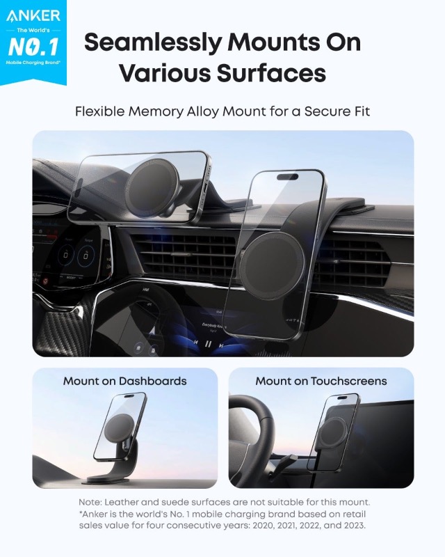 Anker Magnetic Car Phone Holder - Black (ANK-A9110H11) photo 2