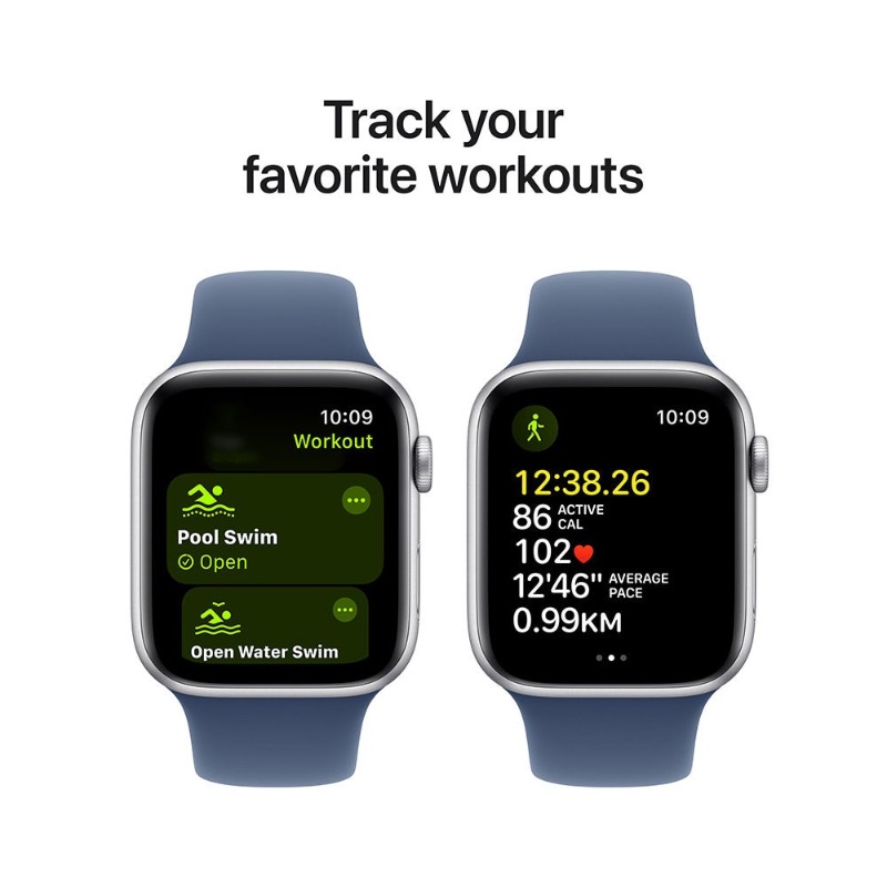 Apple Watch SE GPS 40mm Aluminium Case with Sport Band – Silver/Denim(MXED3QA/A) photo 4