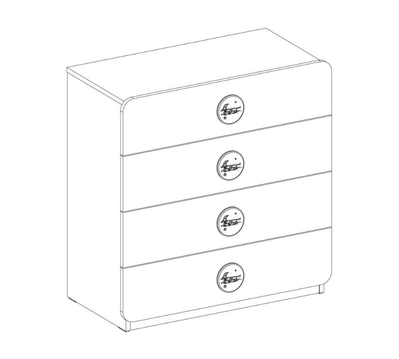 Baby Cotton Sl Dresser Without Mirror 77x41x80 Cm photo 3