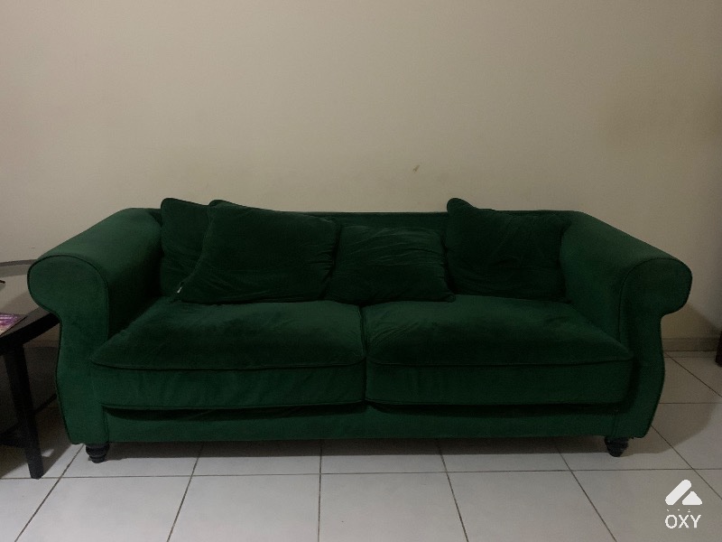 Used sofa green  photo 2